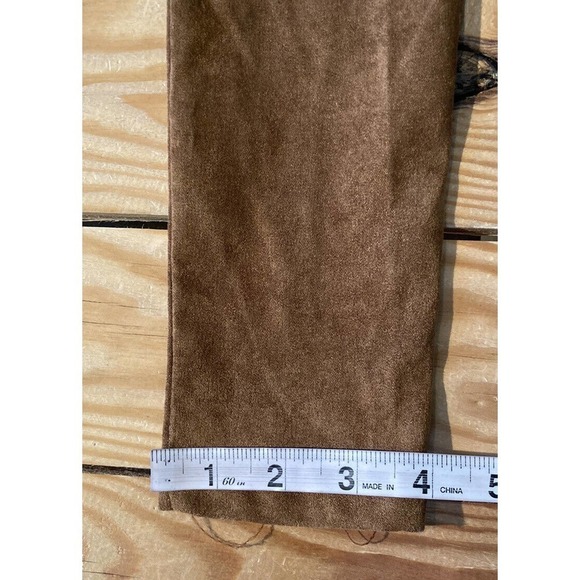 NEW Ooberswank Faux Suede Pull On Pants Size XS Women’s Brown - Picture 6 of 8